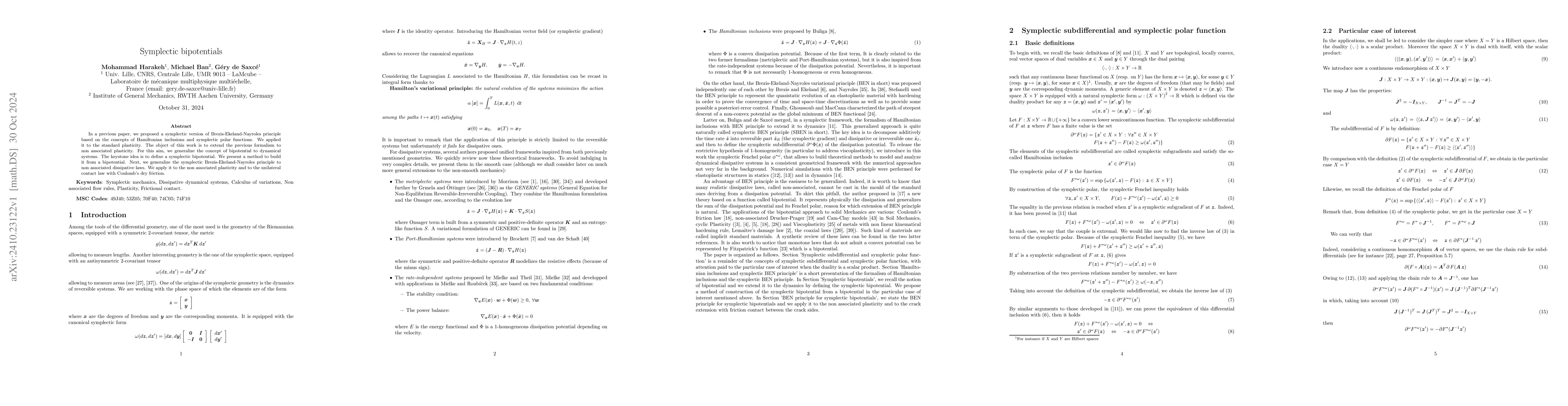 Thumbnail for Symplectic bipotentials
