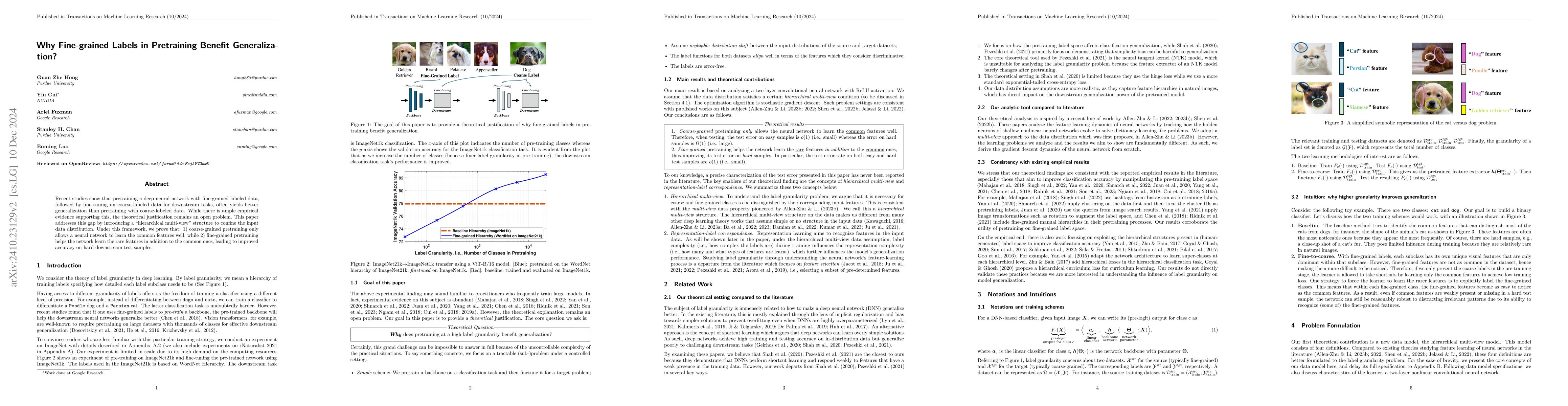 Thumbnail for Why Fine-grained Labels in Pretraining Benefit Generalization?