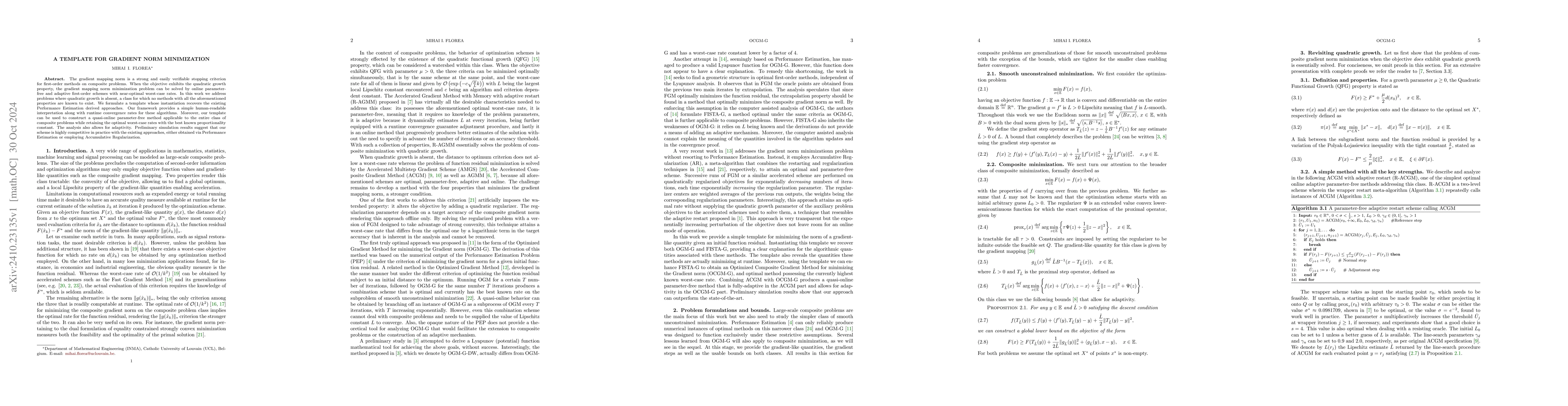 Thumbnail for A template for gradient norm minimization