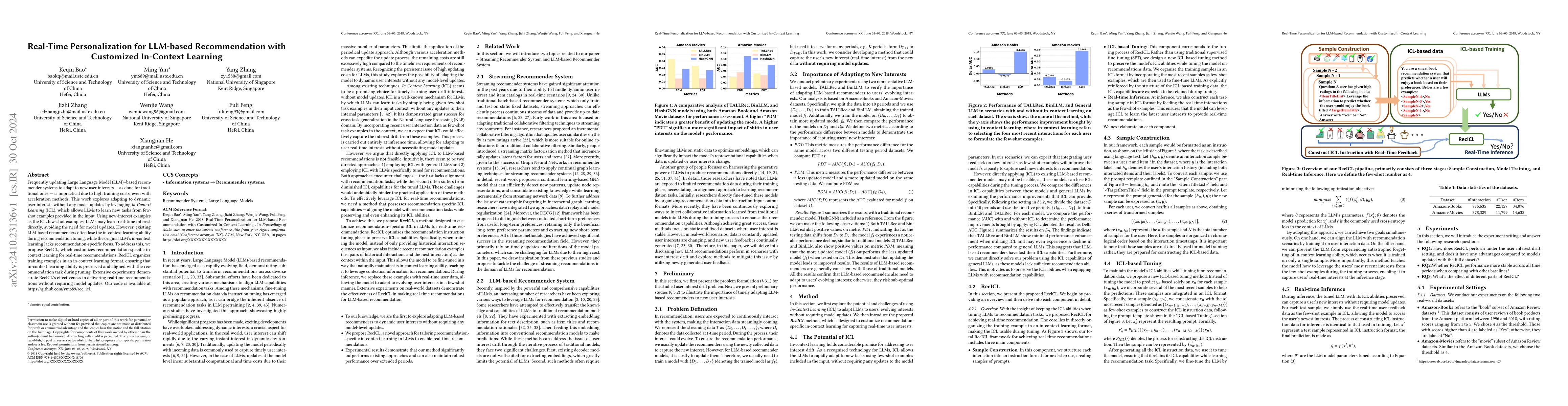Thumbnail for Real-Time Personalization for LLM-based Recommendation with Customized
  In-Context Learning