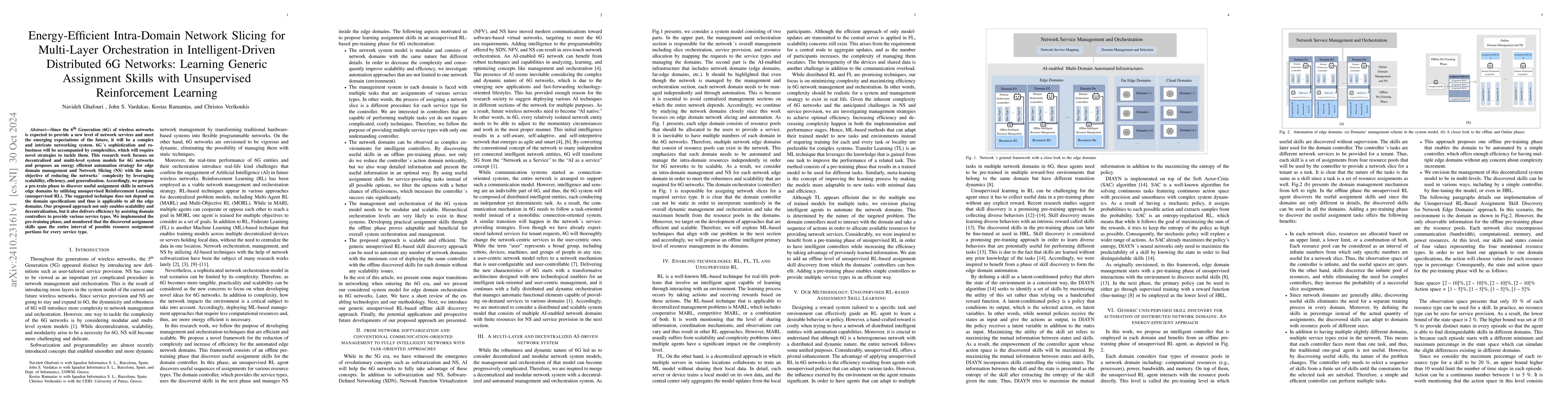 Thumbnail for Energy-Efficient Intra-Domain Network Slicing for Multi-Layer
  Orchestration in Intelligent-Driven Distributed 6G Networks: Learning Generic
  Assignment Skills with Unsupervised Reinforcement Learning