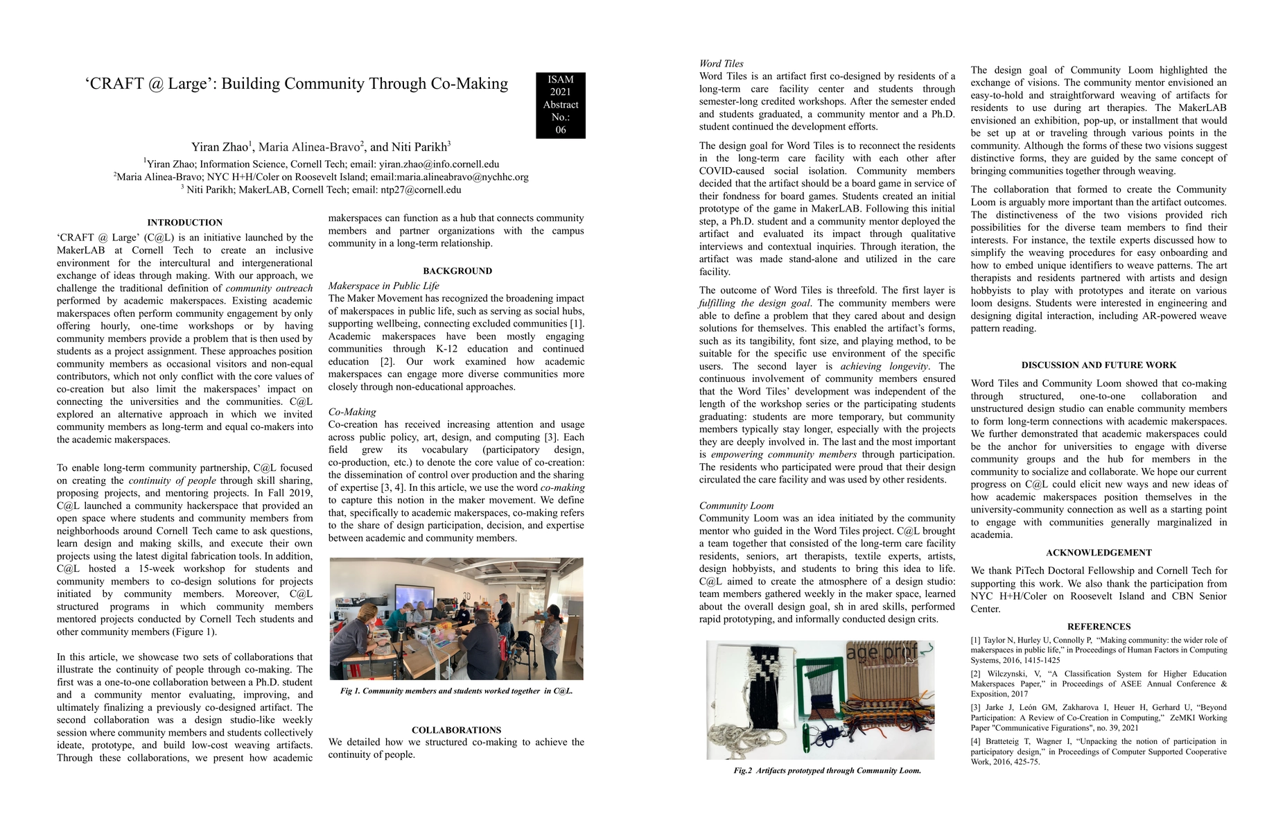 Thumbnail for CRAFT@Large: Building Community Through Co-Making