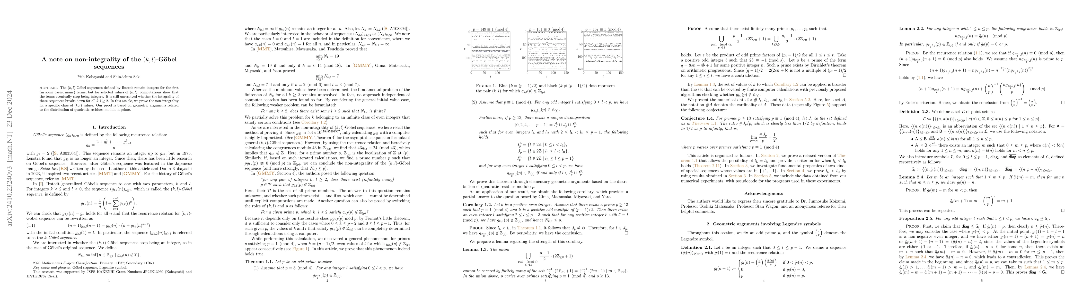 Thumbnail for A note on non-integrality of the $(k,l)$-Göbel sequences