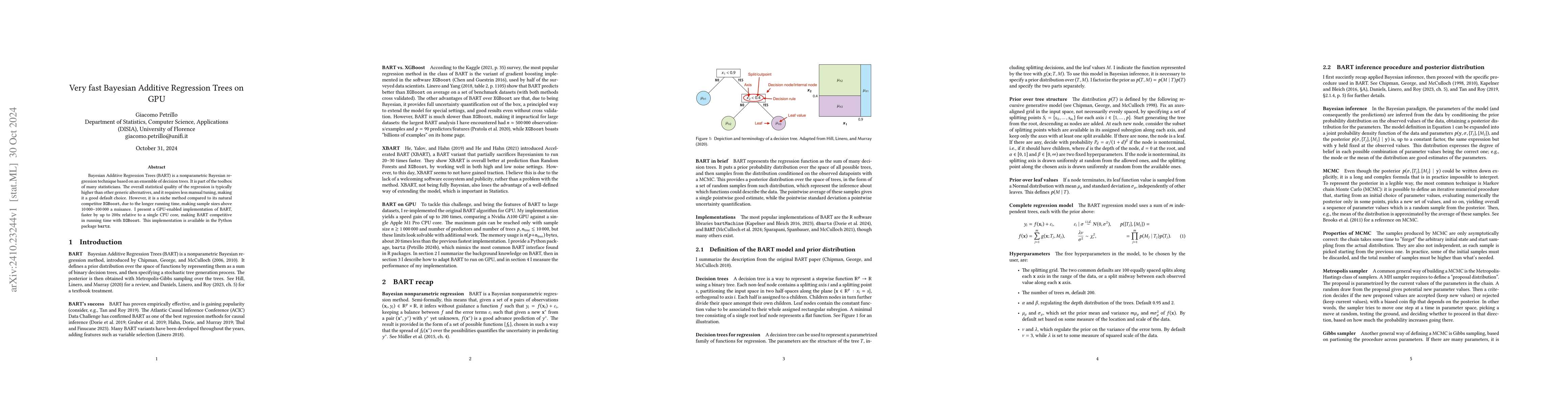 Thumbnail for Very fast Bayesian Additive Regression Trees on GPU