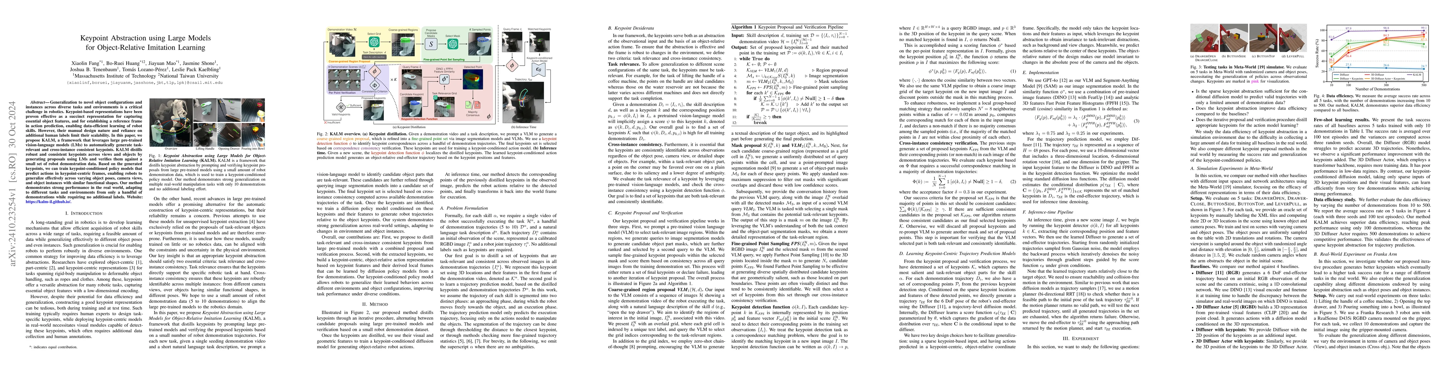 Thumbnail for Keypoint Abstraction using Large Models for Object-Relative Imitation
  Learning