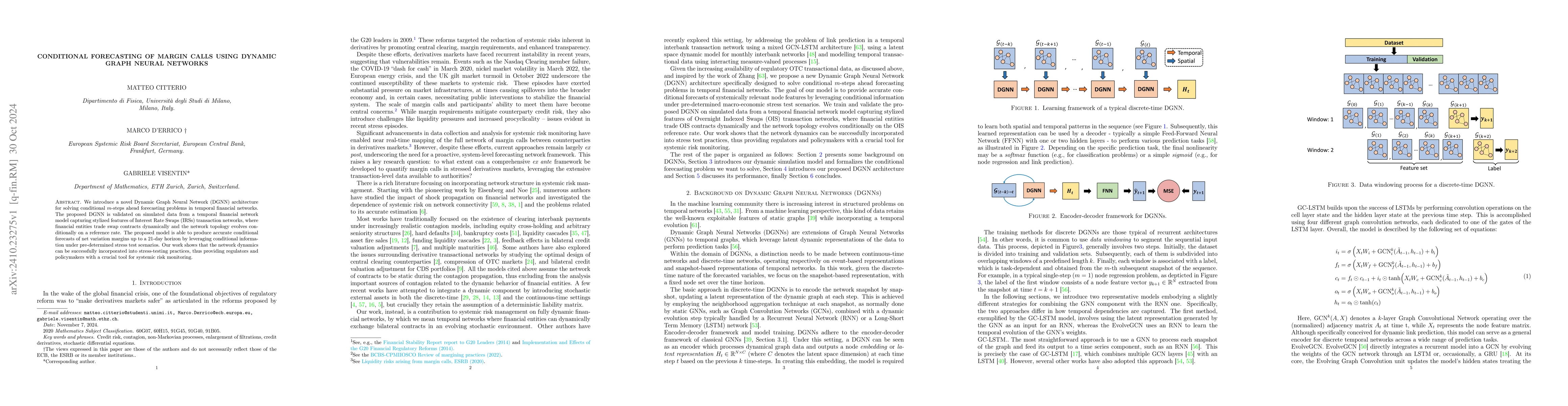 Thumbnail for Conditional Forecasting of Margin Calls using Dynamic Graph Neural
  Networks