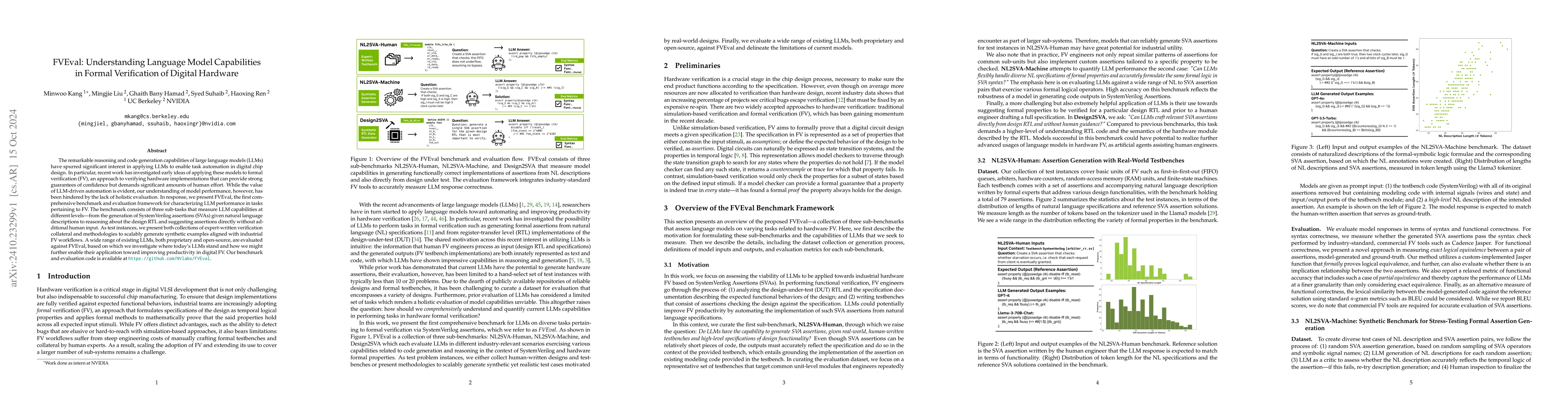 Thumbnail for FVEval: Understanding Language Model Capabilities in Formal Verification
  of Digital Hardware