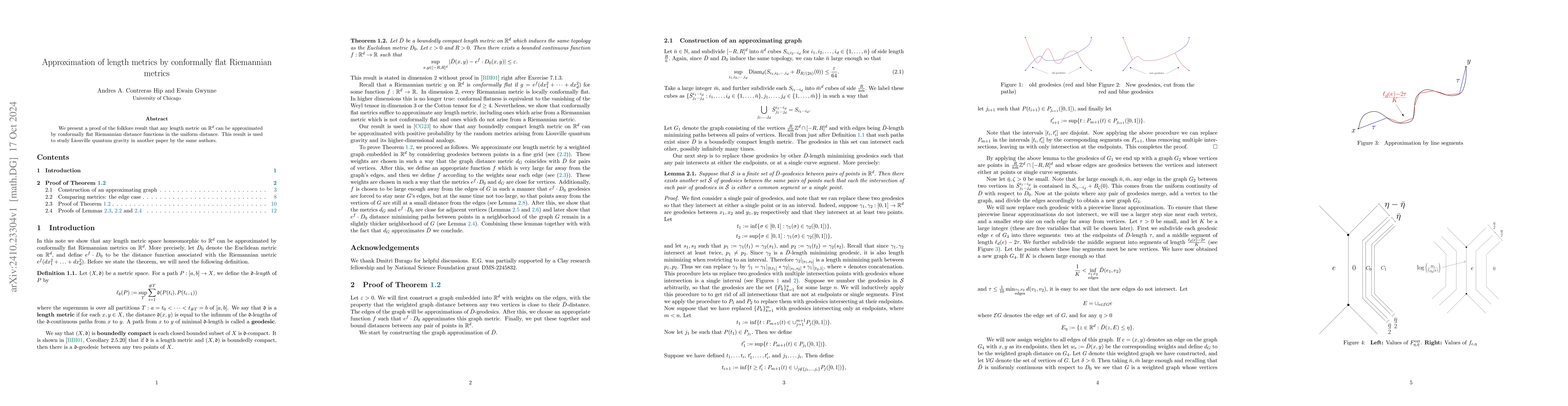 Thumbnail for Approximation of length metrics by conformally flat Riemannian metrics