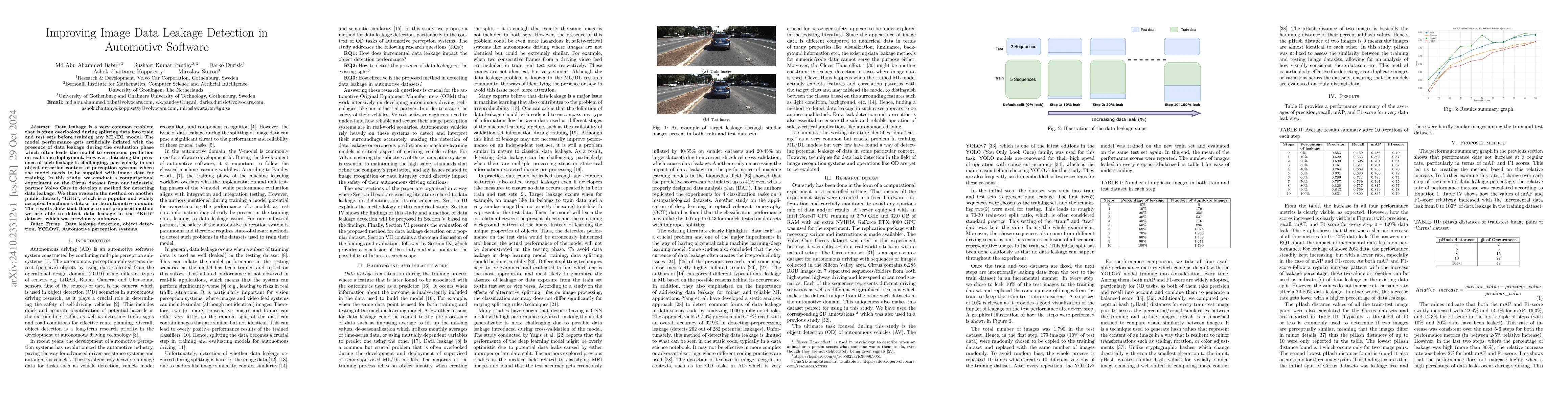 Thumbnail for Improving Image Data Leakage Detection in Automotive Software