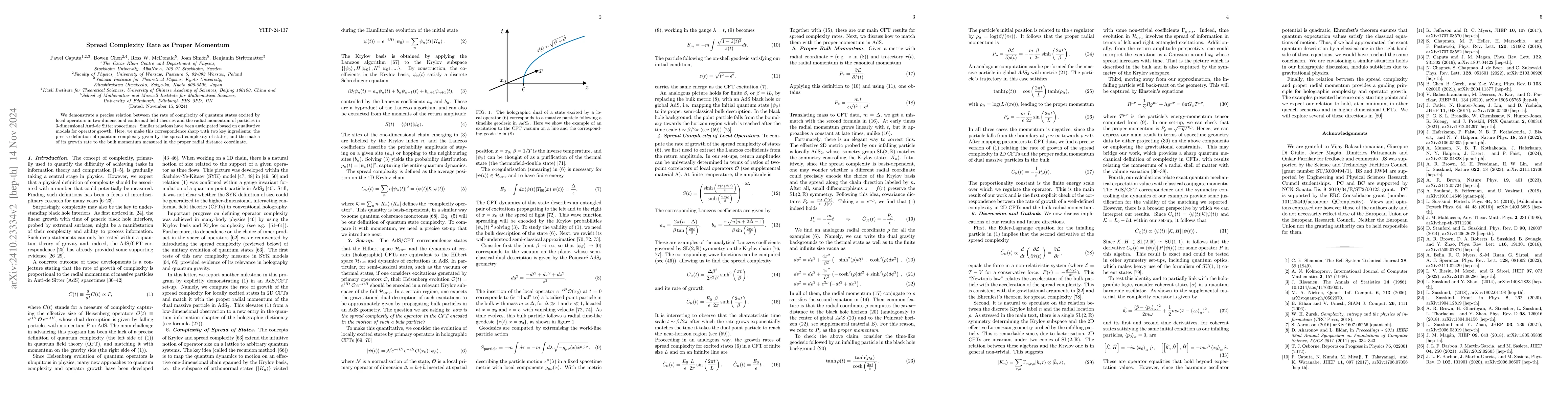 Thumbnail for Spread Complexity Rate as Proper Momentum