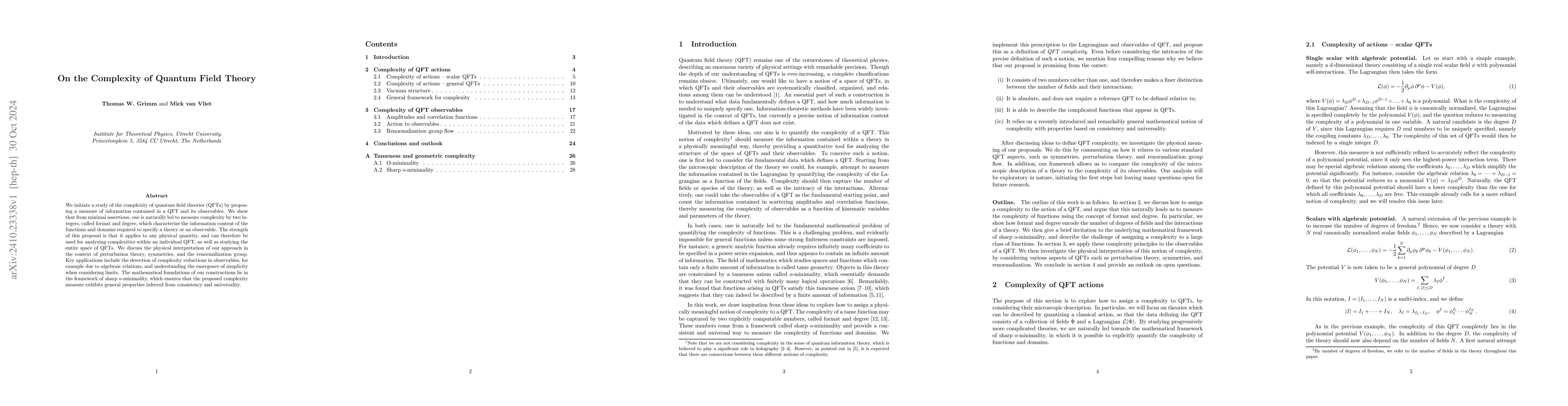 Thumbnail for On the Complexity of Quantum Field Theory