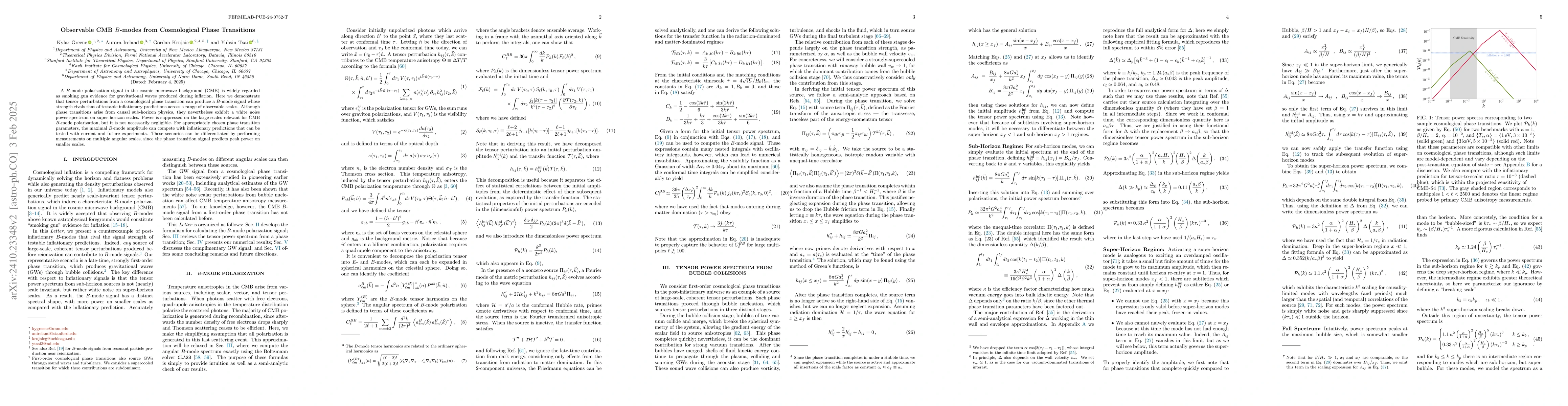Thumbnail for Observable CMB Tensor Modes from Cosmological Phase Transitions