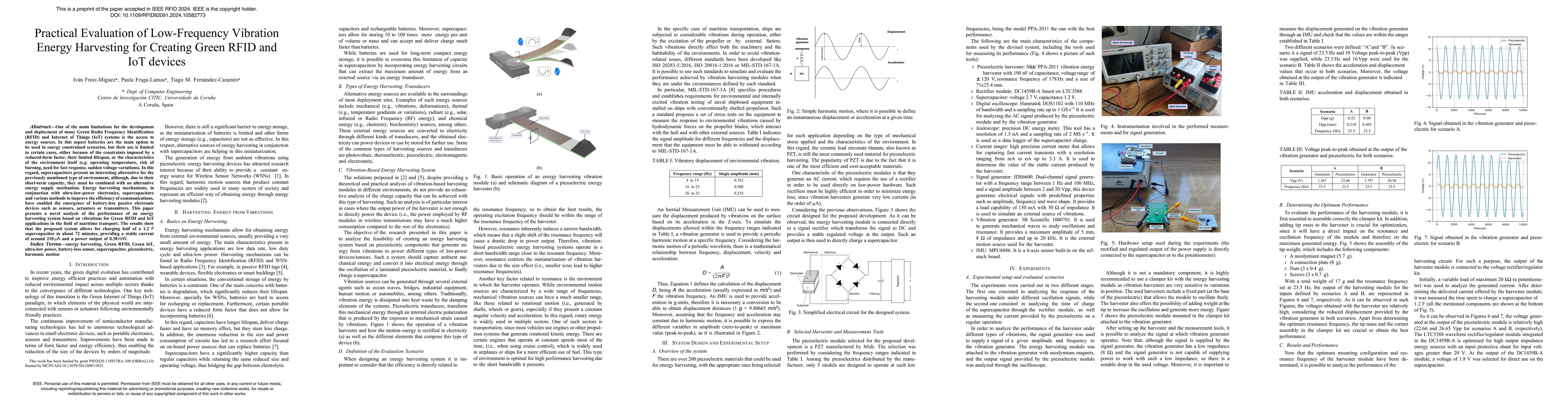 Thumbnail for Practical Evaluation of Low-Frequency Vibration Energy Harvesting for
  Creating Green RFID and IoT Devices
