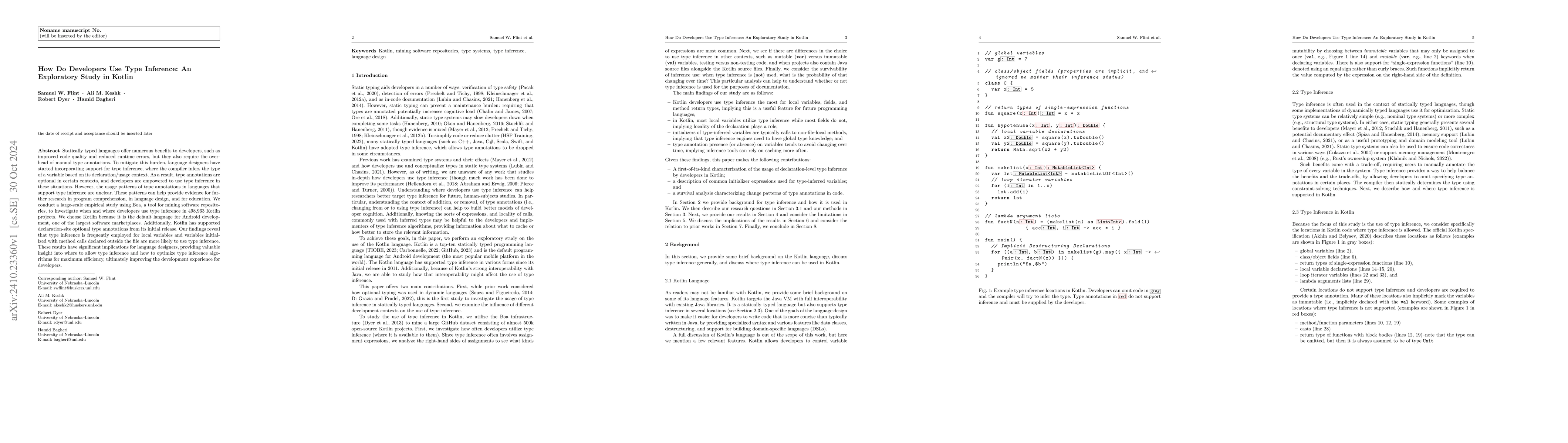 Thumbnail for How Do Developers Use Type Inference: An Exploratory Study in Kotlin