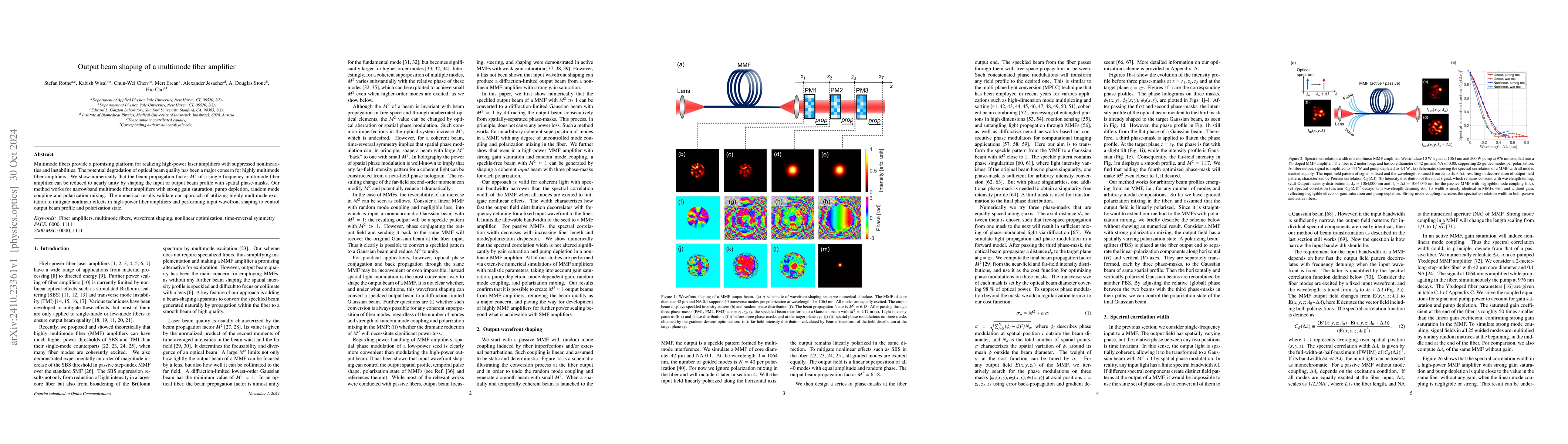 Thumbnail for Output beam shaping of a multimode fiber amplifier