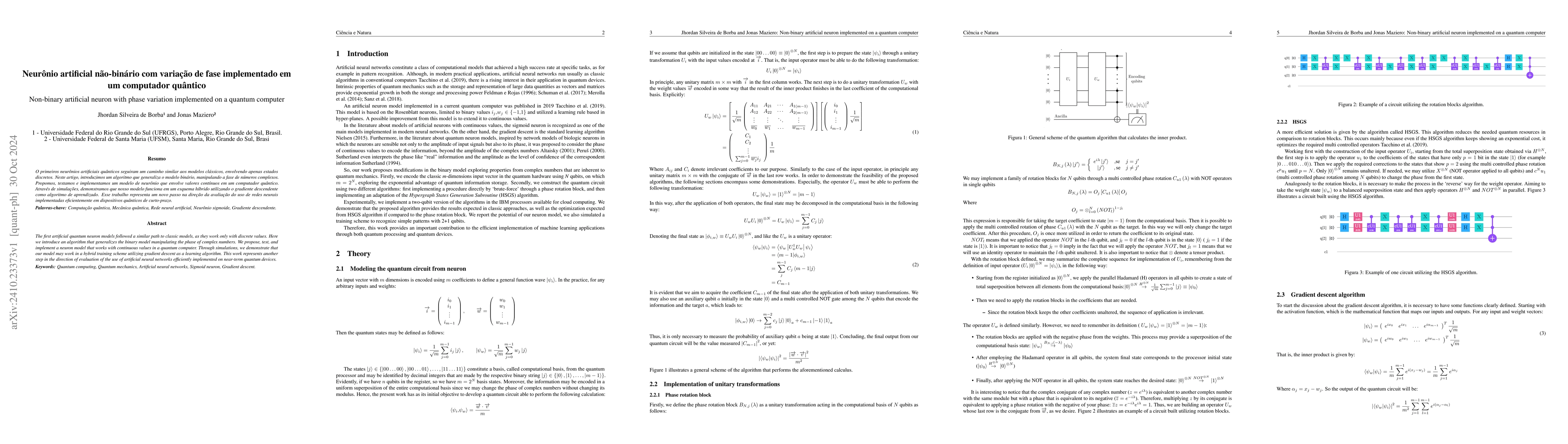Thumbnail for Non-binary artificial neuron with phase variation implemented on a
  quantum computer