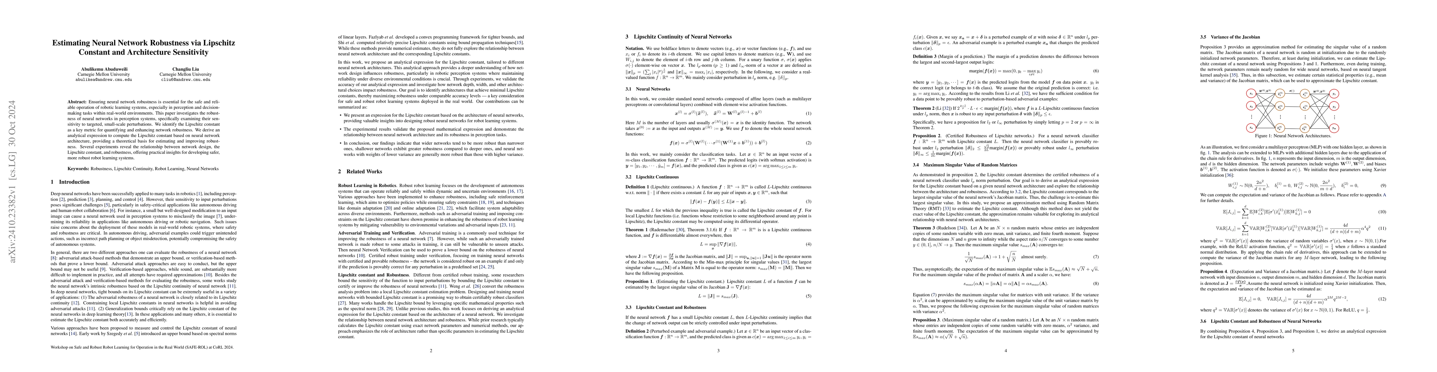 Thumbnail for Estimating Neural Network Robustness via Lipschitz Constant and
  Architecture Sensitivity