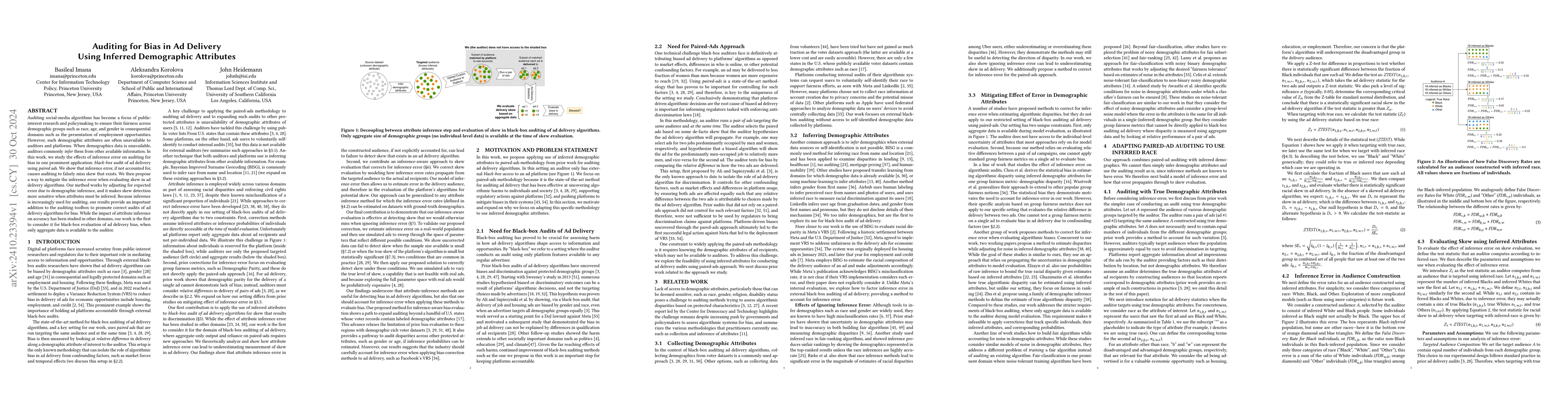 Thumbnail for Auditing for Bias in Ad Delivery Using Inferred Demographic Attributes