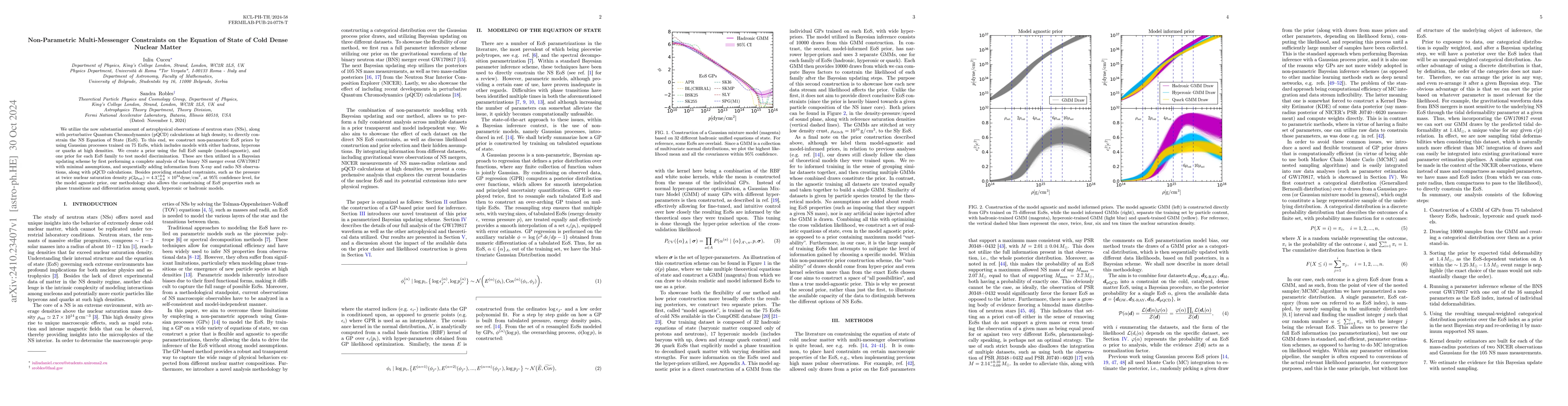 Thumbnail for Non-Parametric Multi-Messenger Constraints on the Equation of State of
  Cold Dense Nuclear Matter