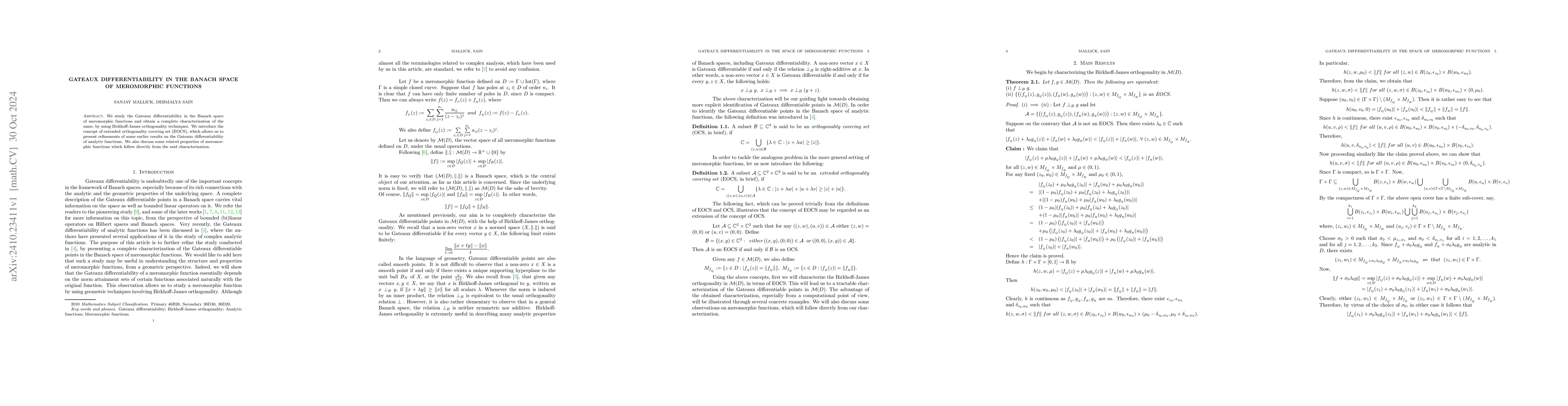 Thumbnail for Gateaux differentiability in the Banach space of meromorphic functions