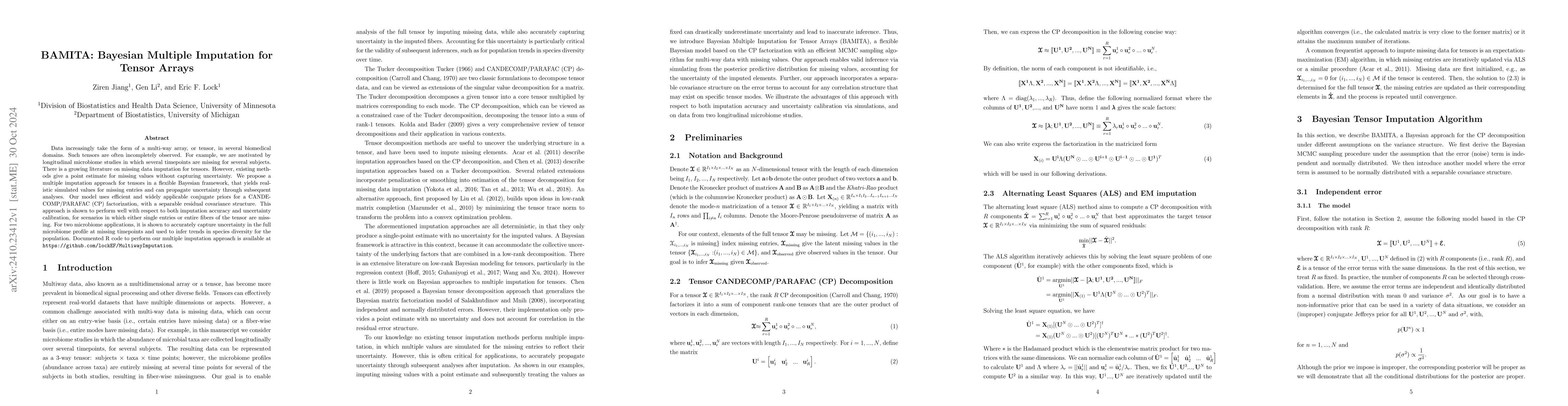 Thumbnail for BAMITA: Bayesian Multiple Imputation for Tensor Arrays