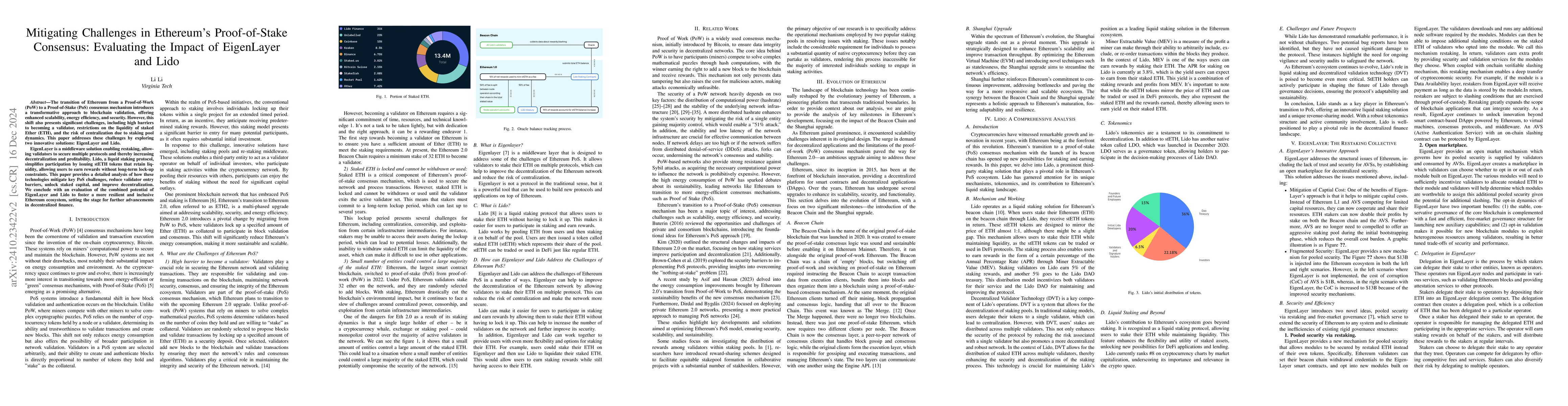 Thumbnail for Mitigating Challenges in Ethereum's Proof-of-Stake Consensus: Evaluating
  the Impact of EigenLayer and Lido