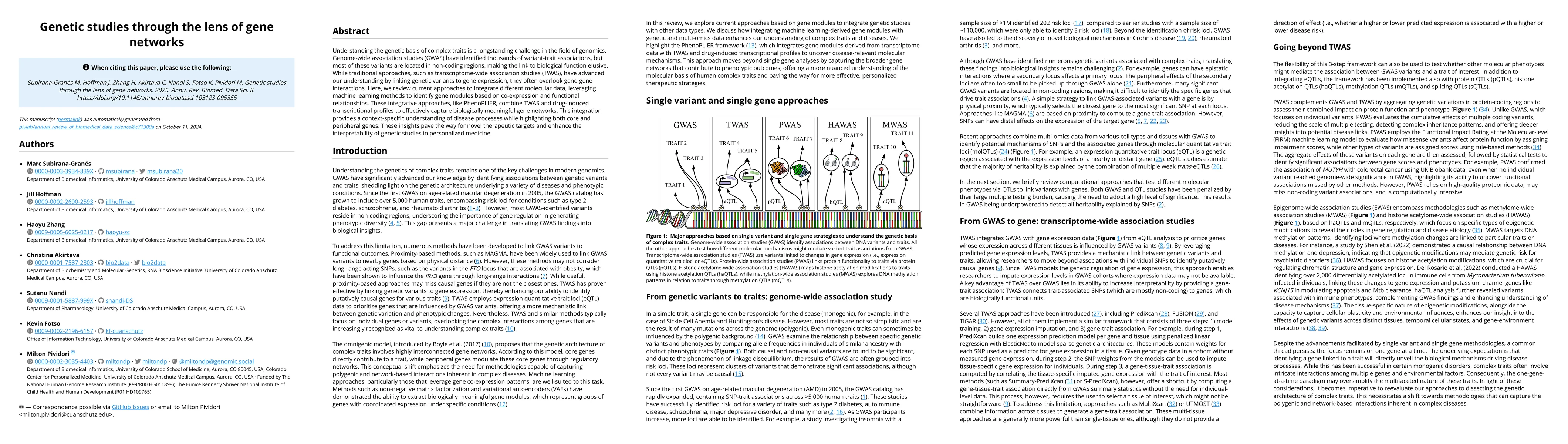 Thumbnail for Genetic studies through the lens of gene networks