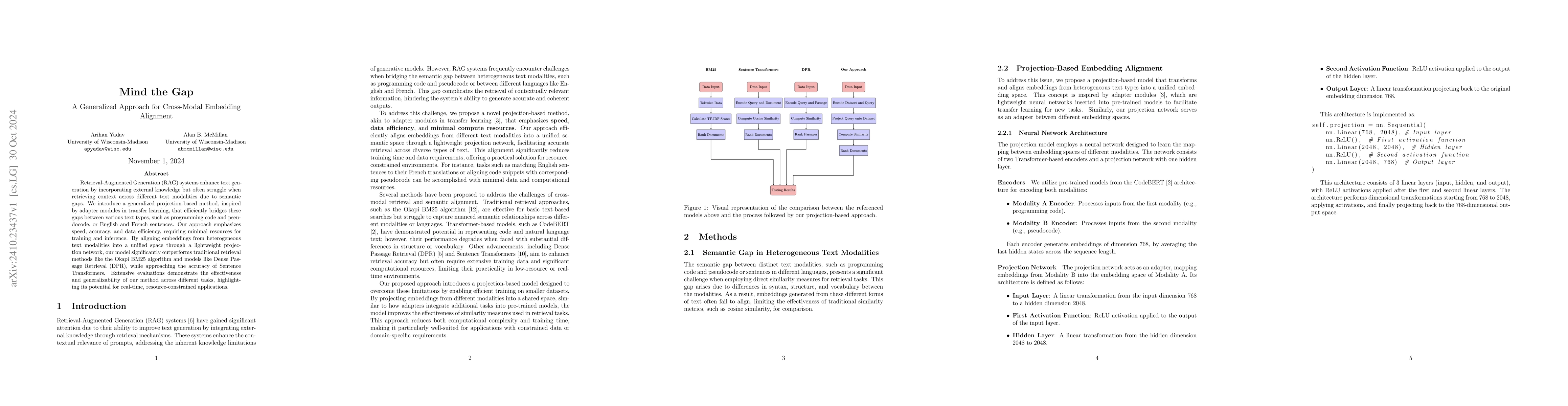 Thumbnail for Mind the Gap: A Generalized Approach for Cross-Modal Embedding Alignment