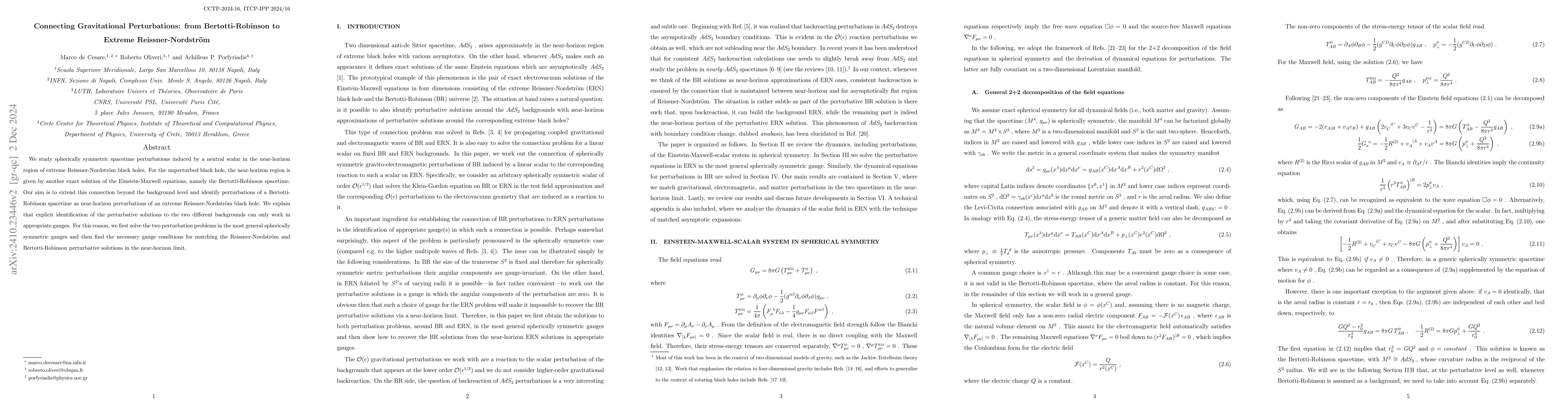 Thumbnail for Connecting Gravitational Perturbations: from Bertotti-Robinson to
  Extreme Reissner-Nordstrom