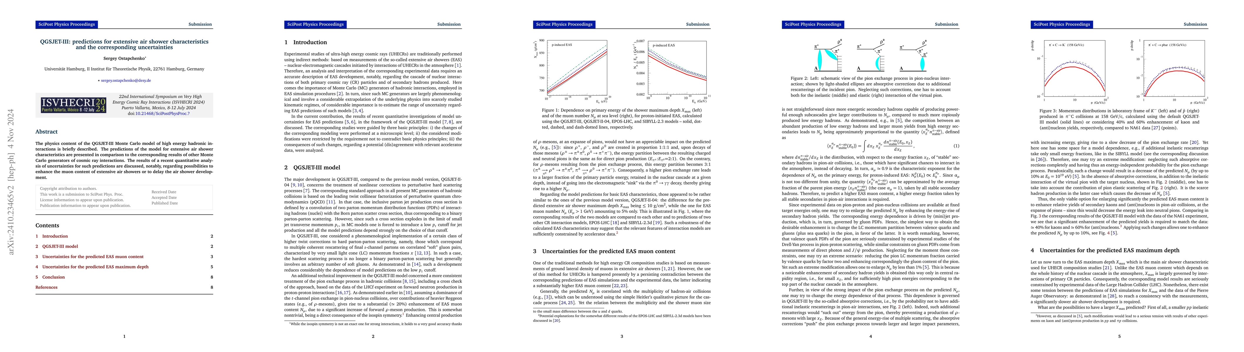 Thumbnail for QGSJET-III: predictions for extensive air shower characteristics and the
  corresponding uncertainties