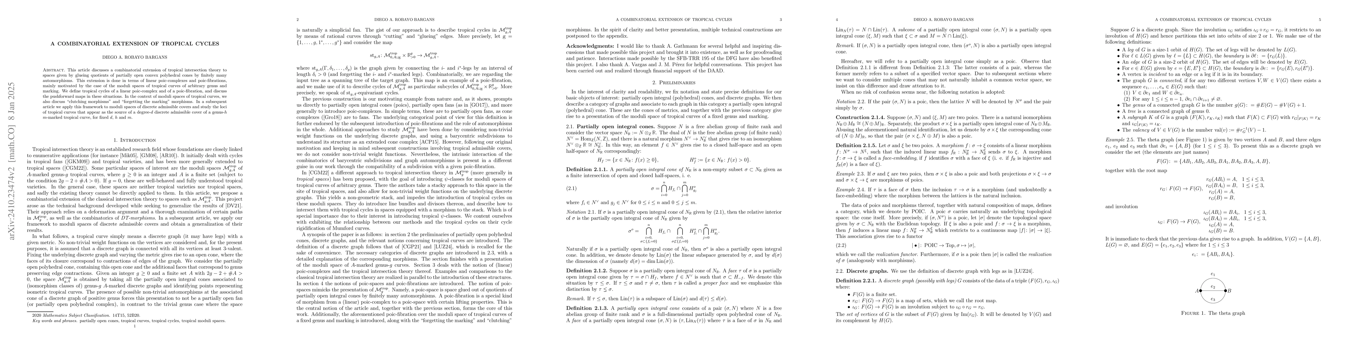 Thumbnail for A combinatorial extension of tropical cycles