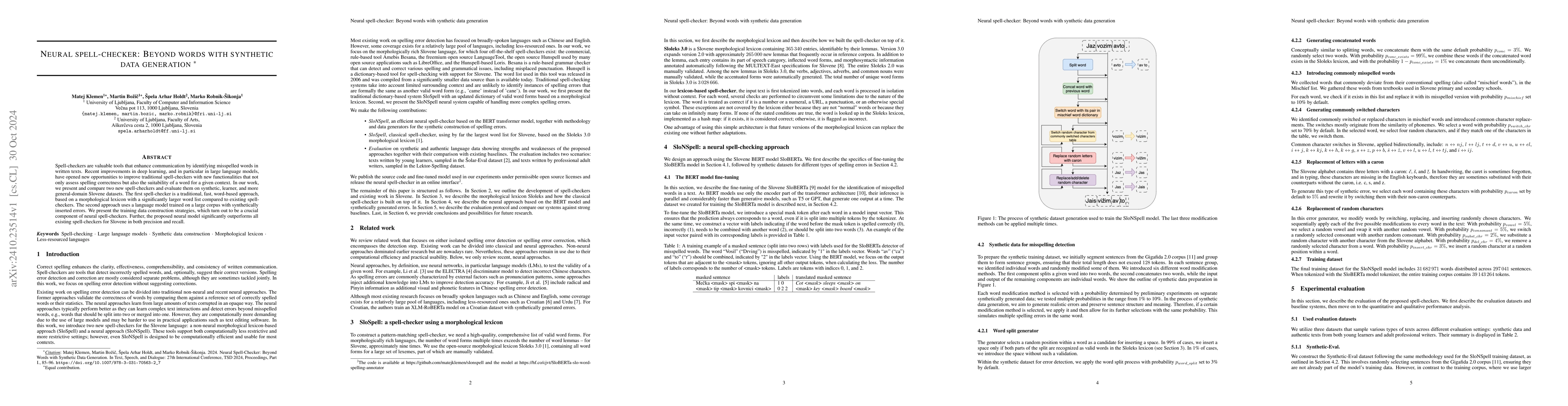 Thumbnail for Neural spell-checker: Beyond words with synthetic data generation