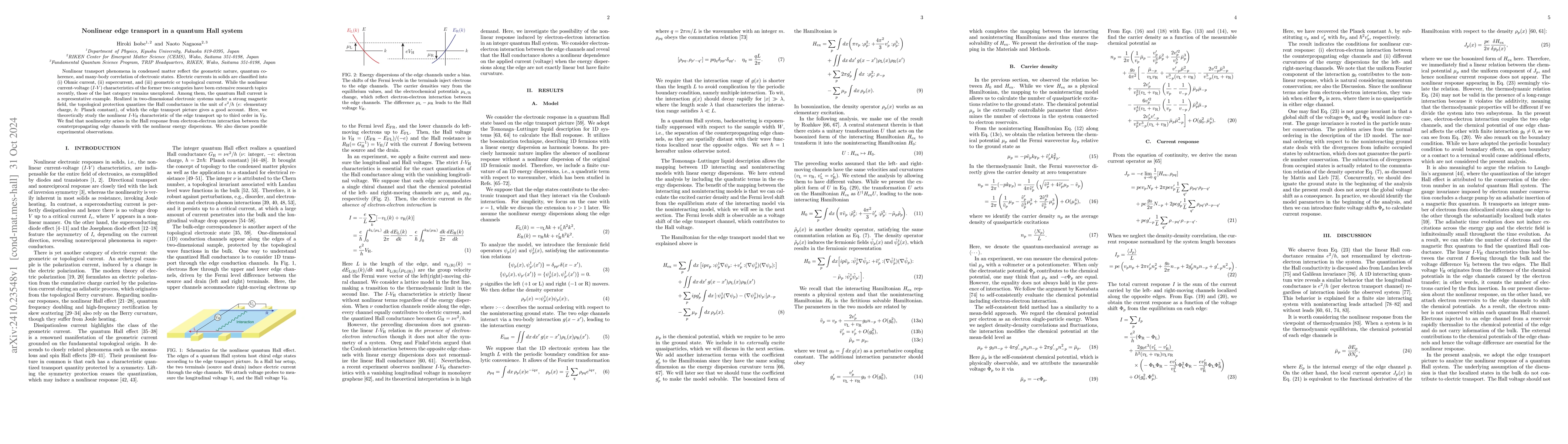 Thumbnail for Nonlinear edge transport in a quantum Hall system