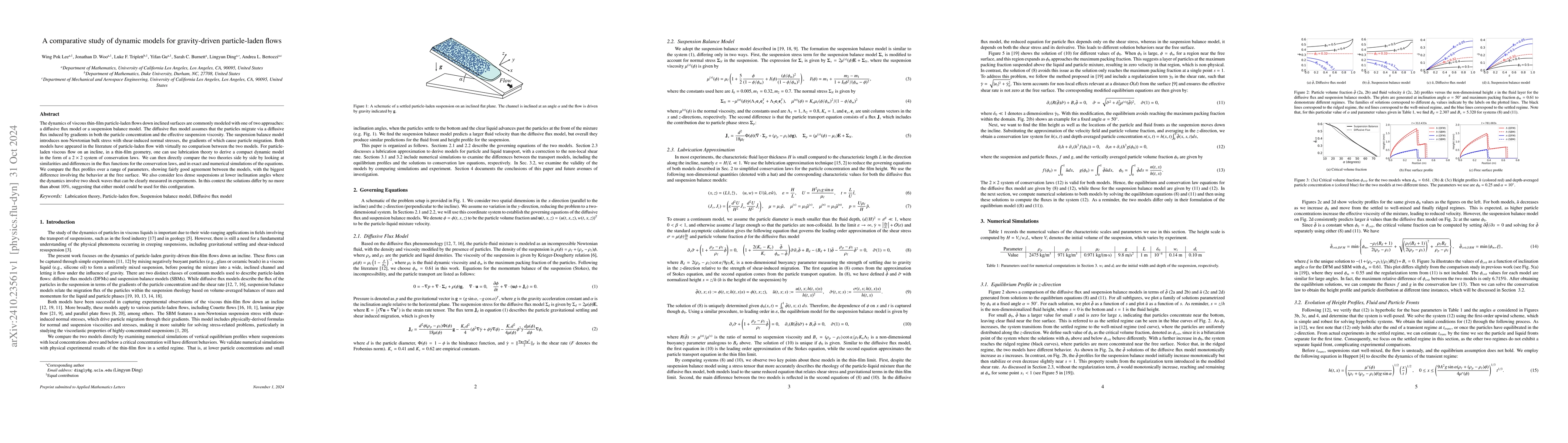Thumbnail for A comparative study of dynamic models for gravity-driven particle-laden
  flows