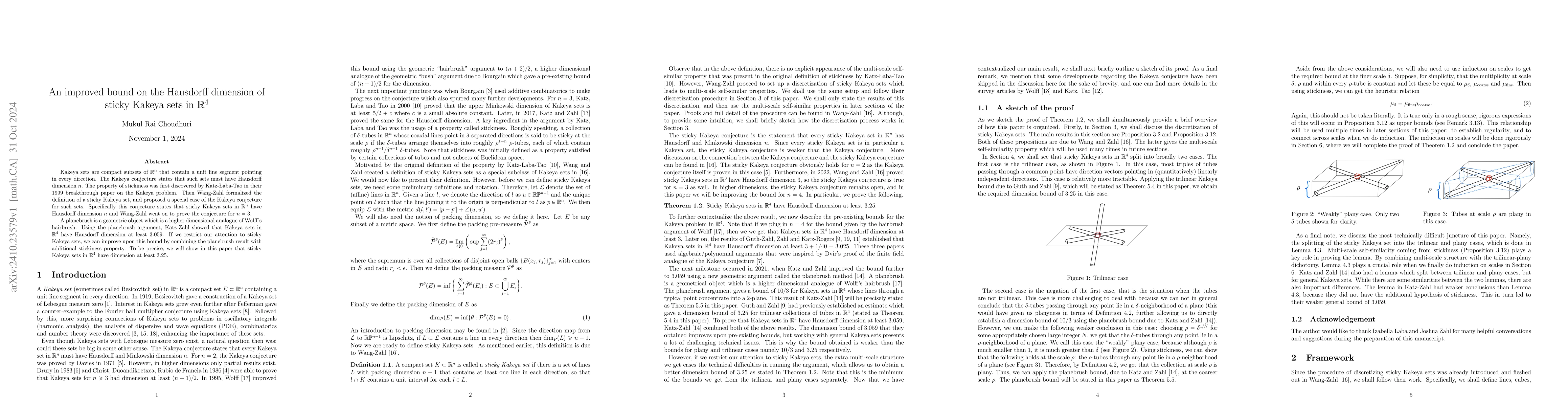 Thumbnail for An improved bound on the Hausdorff dimension of sticky Kakeya sets in
  $\mathbb{R}^4$