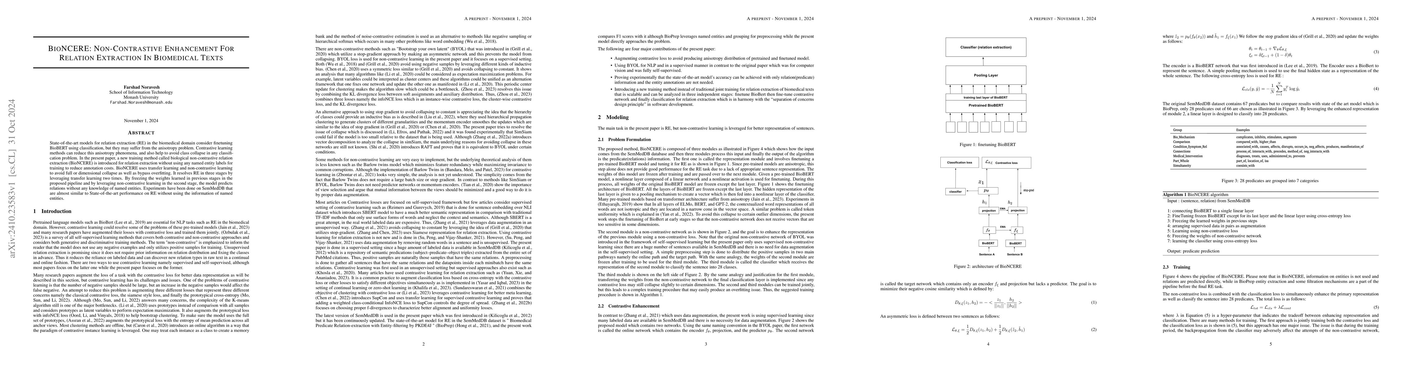 Thumbnail for BioNCERE: Non-Contrastive Enhancement For Relation Extraction In
  Biomedical Texts