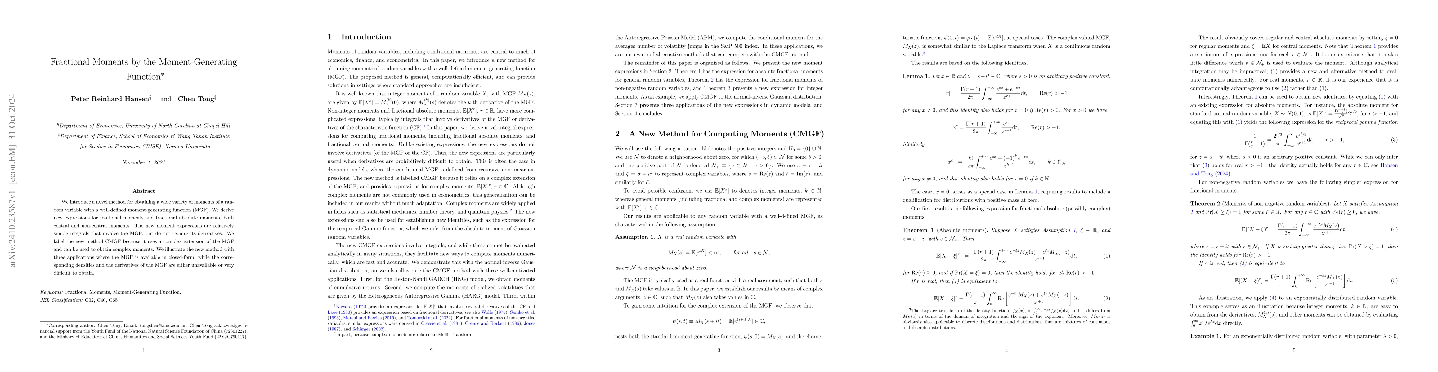 Thumbnail for Fractional Moments by the Moment-Generating Function