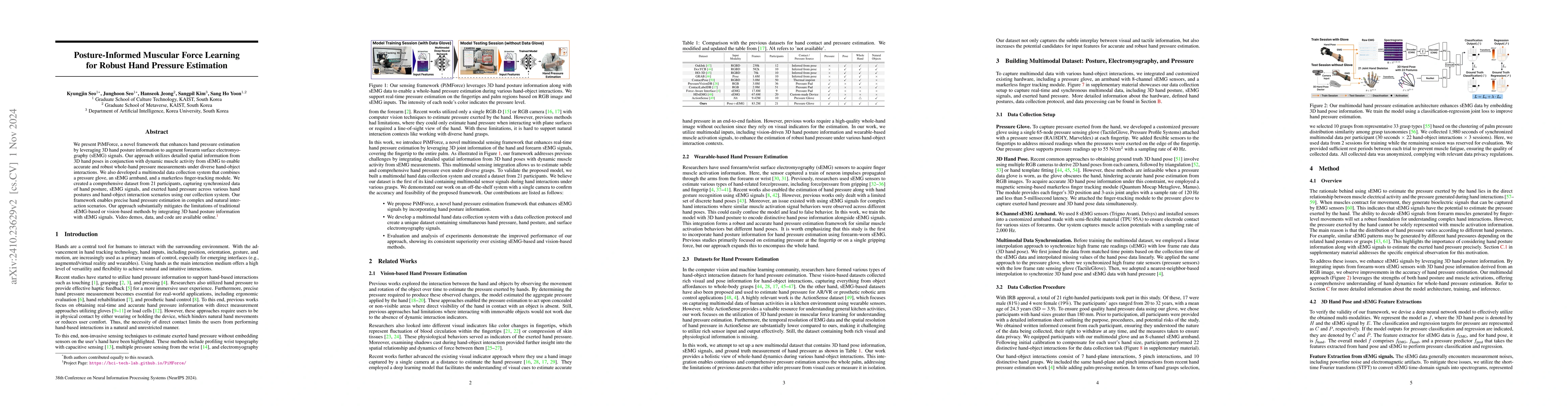 Thumbnail for Posture-Informed Muscular Force Learning for Robust Hand Pressure
  Estimation