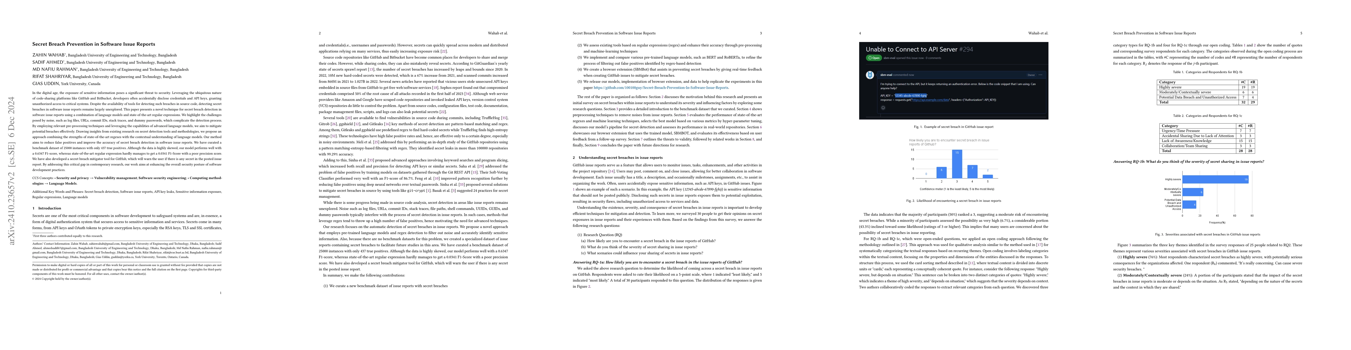 Thumbnail for Secret Breach Prevention in Software Issue Reports