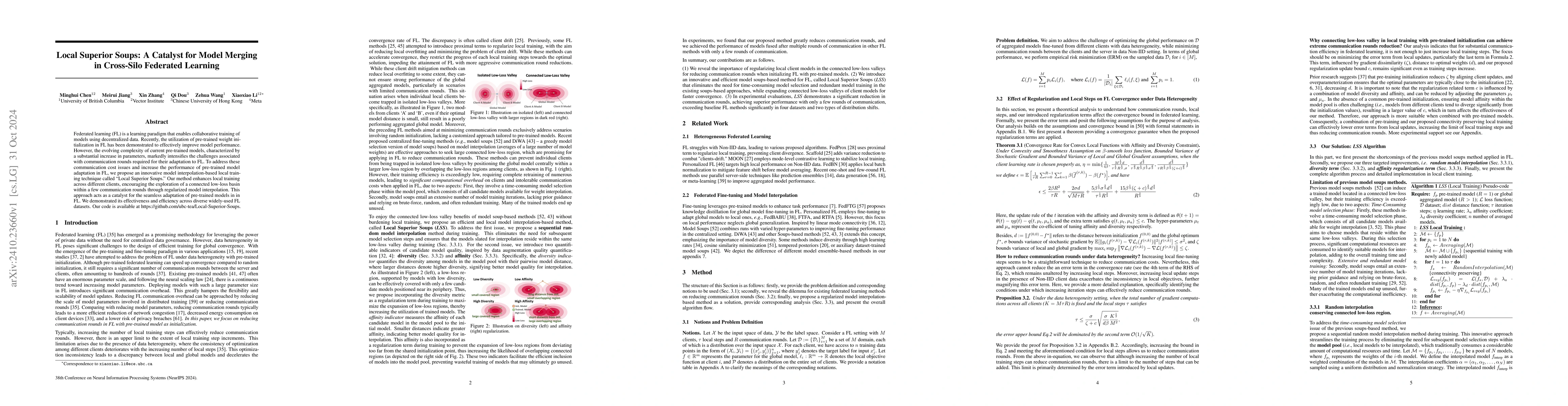 Thumbnail for Local Superior Soups: A Catalyst for Model Merging in Cross-Silo
  Federated Learning