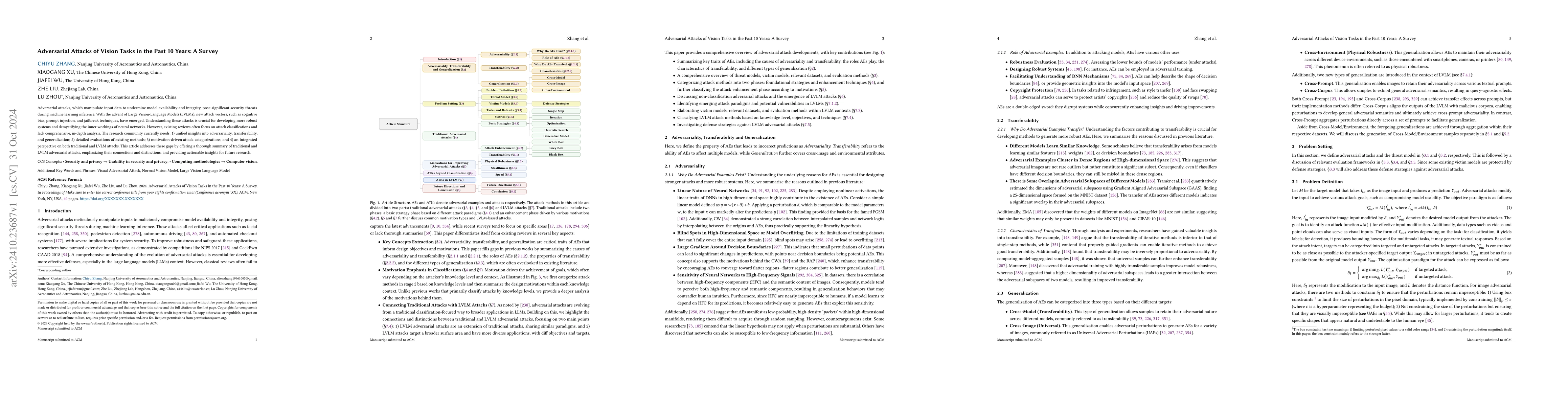 Thumbnail for Adversarial Attacks of Vision Tasks in the Past 10 Years: A Survey