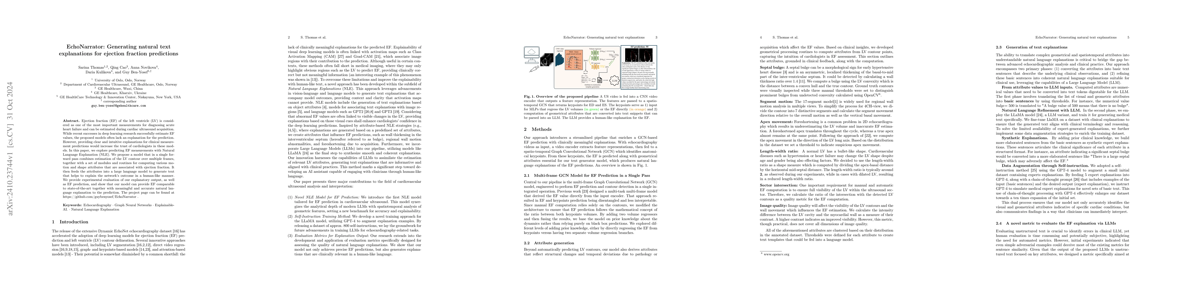 Thumbnail for EchoNarrator: Generating natural text explanations for ejection fraction
  predictions