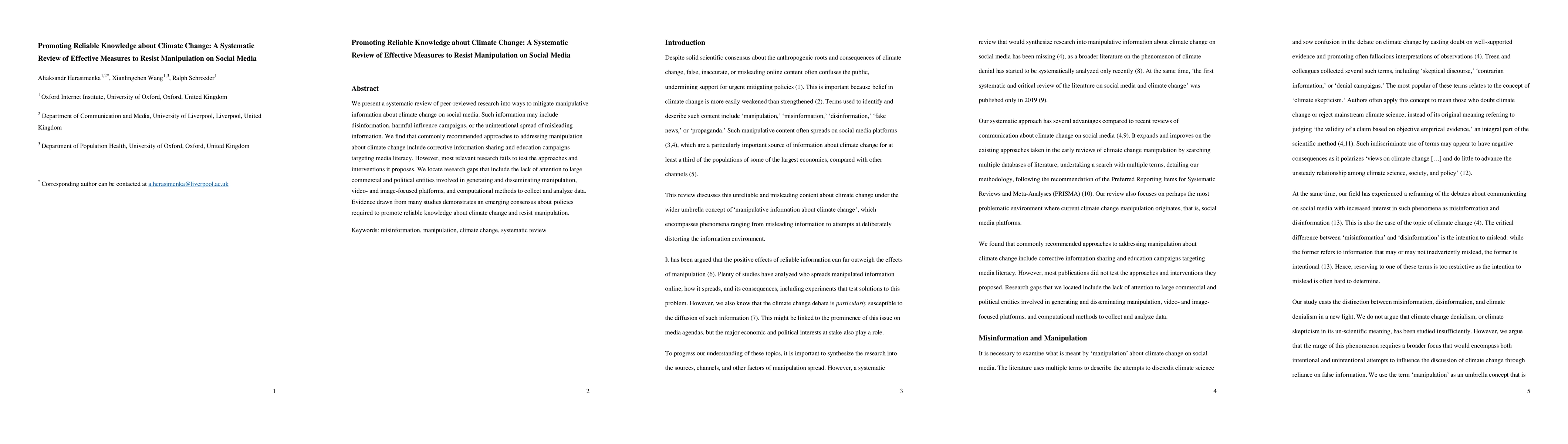 Thumbnail for Promoting Reliable Knowledge about Climate Change: A Systematic Review
  of Effective Measures to Resist Manipulation on Social Media