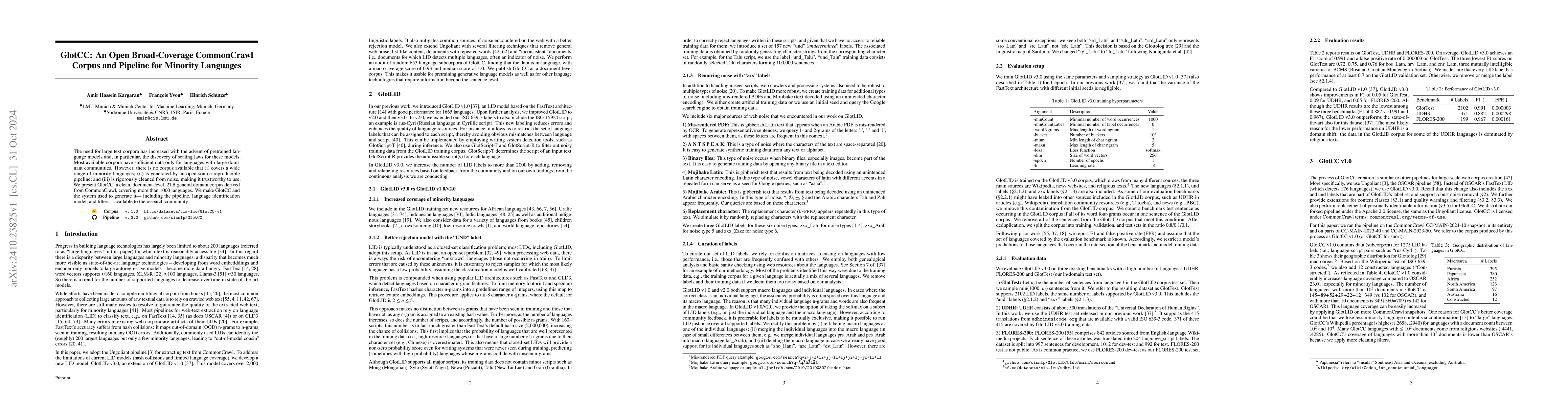 Thumbnail for GlotCC: An Open Broad-Coverage CommonCrawl Corpus and Pipeline for
  Minority Languages