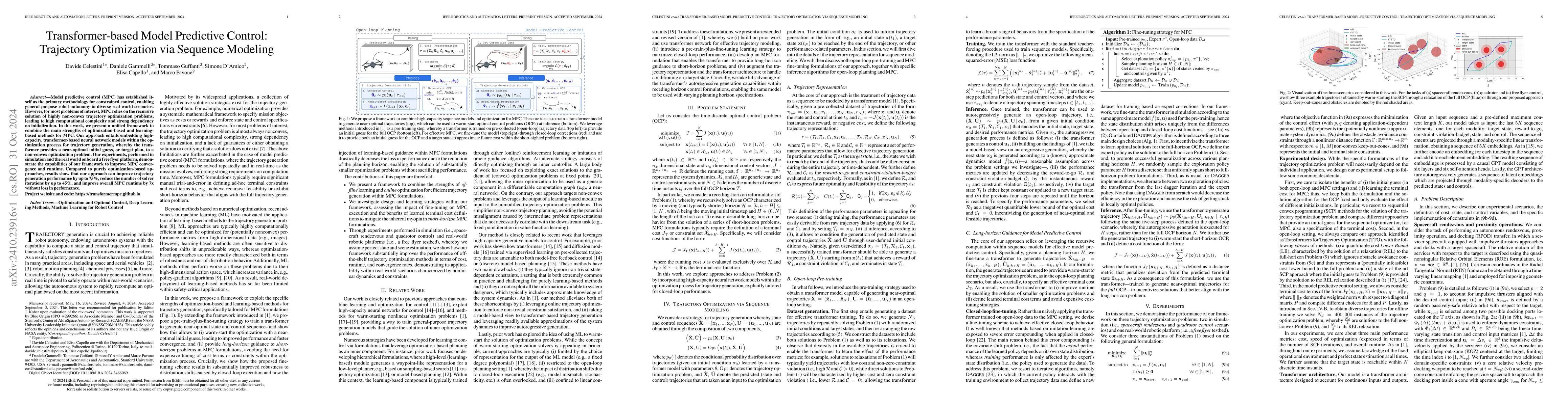 Thumbnail for Transformer-based Model Predictive Control: Trajectory Optimization via
  Sequence Modeling
