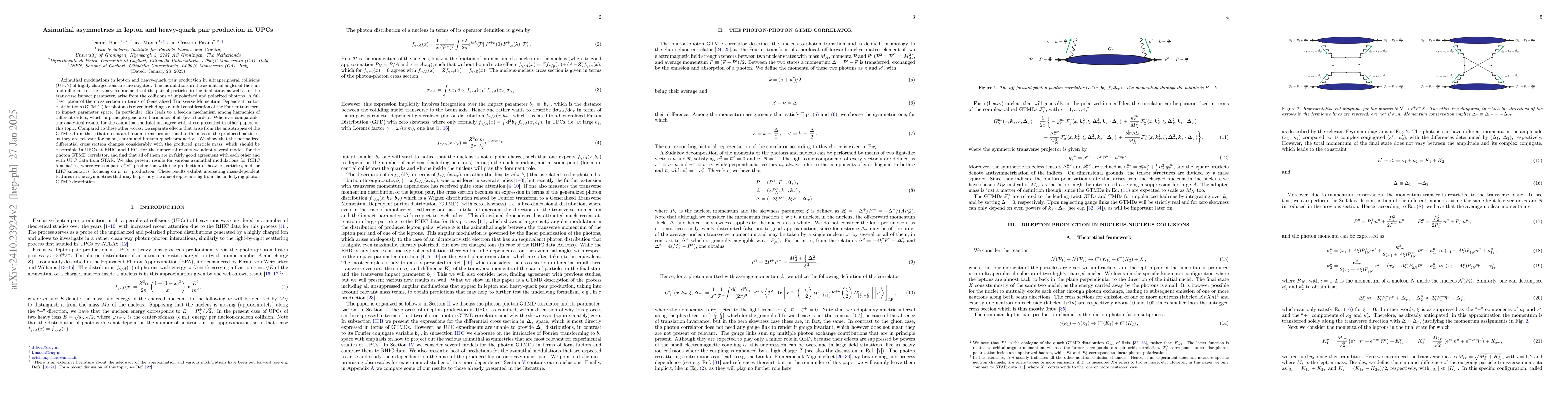 Thumbnail for Azimuthal asymmetries in lepton and heavy-quark pair production in UPCs