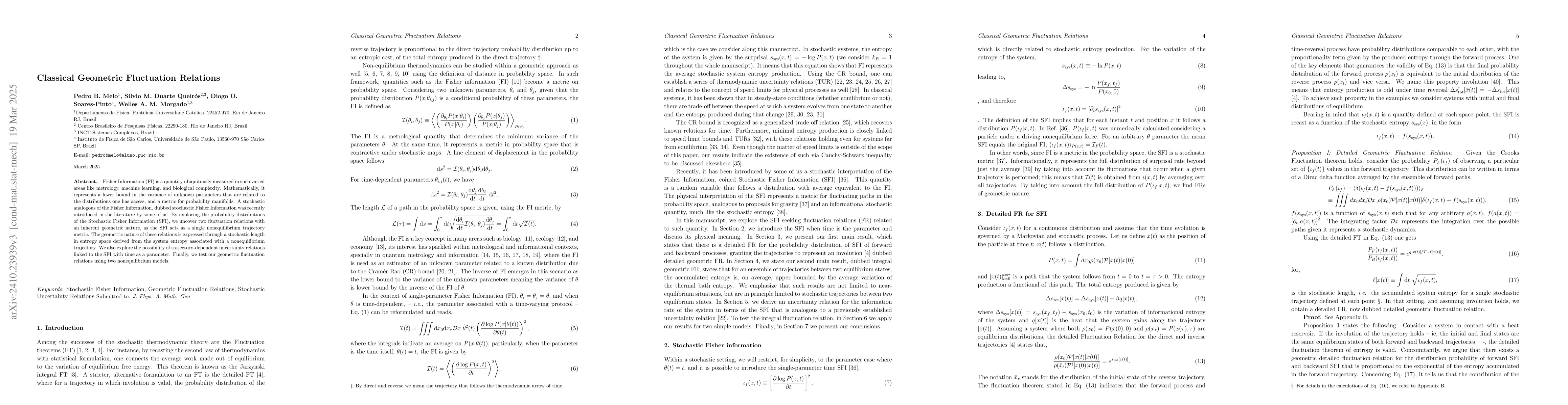 Thumbnail for Classical Geometric Fluctuation Relations