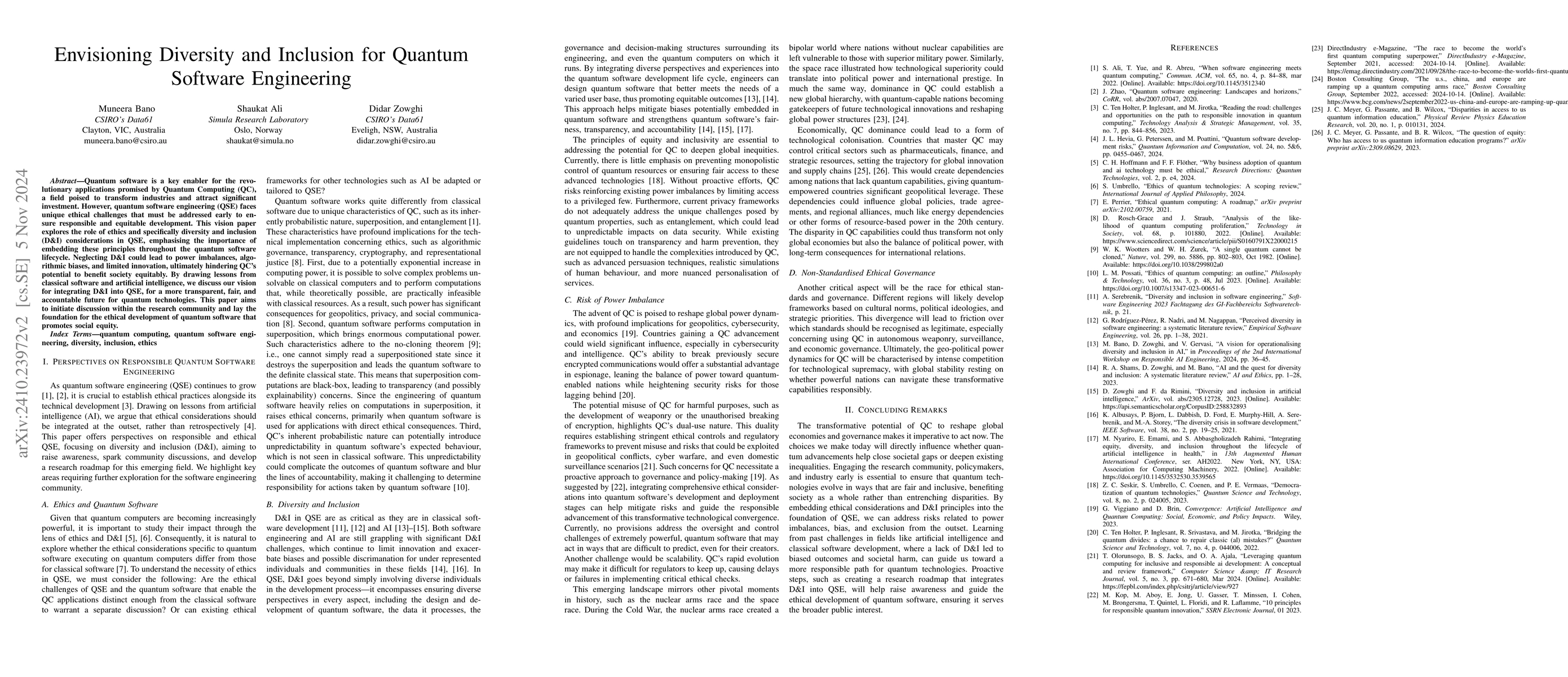 Thumbnail for Envisioning Diversity and Inclusion for Quantum Software Engineering