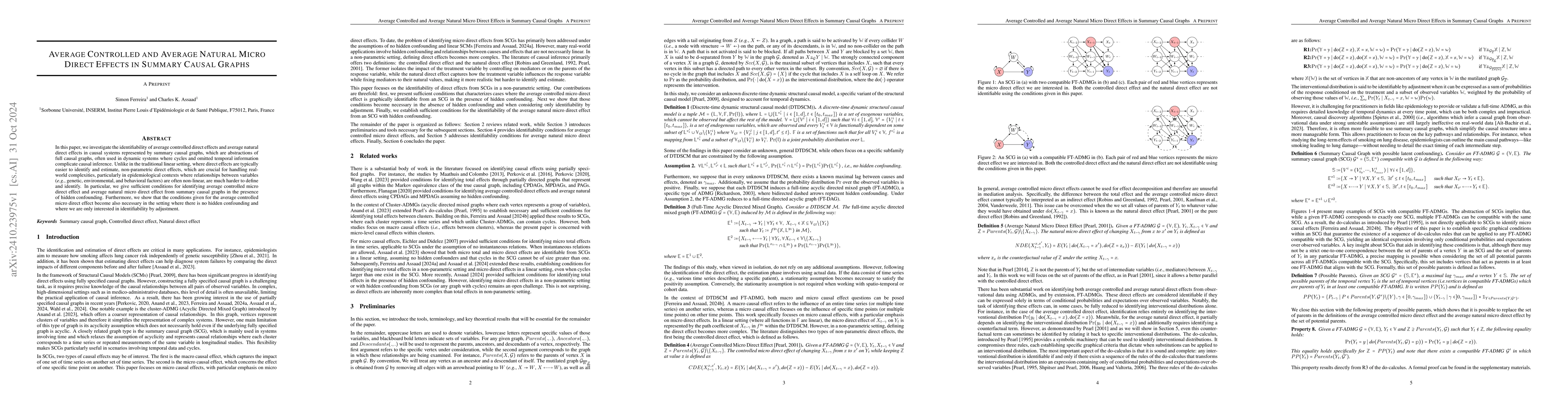 Thumbnail for Average Controlled and Average Natural Micro Direct Effects in Summary
  Causal Graphs