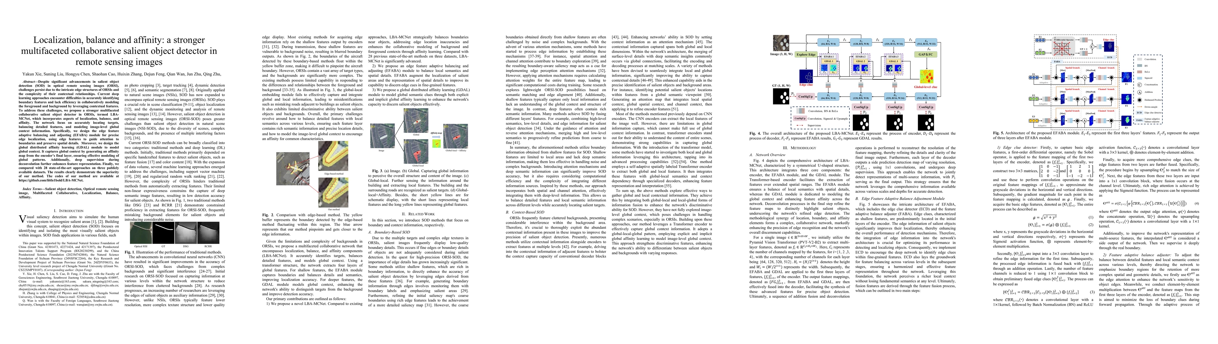 Thumbnail for Localization, balance and affinity: a stronger multifaceted
  collaborative salient object detector in remote sensing images